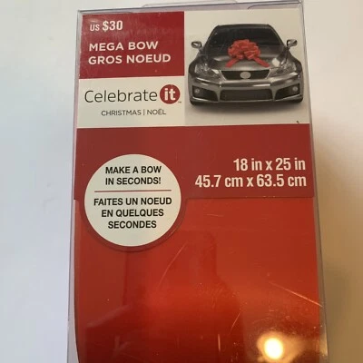 Celebrate It Mega Red Bow 18 inch x 25 inch Gift Car Bow Special Occasions Noel - Image 1 of 4