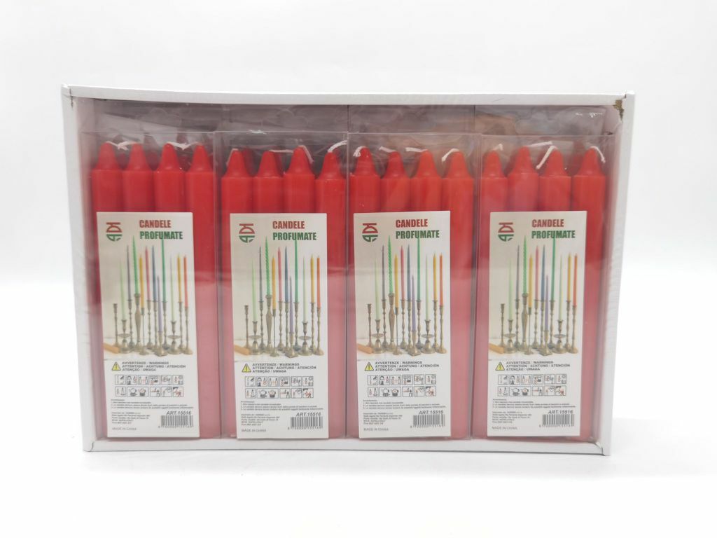 Candele Natalizie In Cera Rossa - Confezione Da 20 Pezzi, Altezza 11 Cm, Per Decorazioni Festive - Foto 5