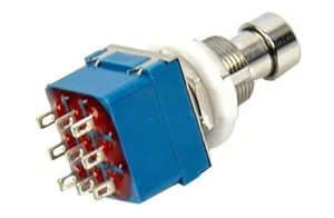 NEW 3PDT 9 Pin Box Stomp Guitar Effect Pedal Foot Latching Switch True Bypass  - Picture 1 of 3