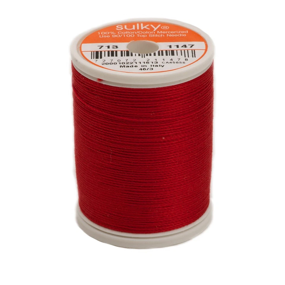 Sulky Cotton Thread 12 wt 330 yd Christmas Red - Image 1 of 1