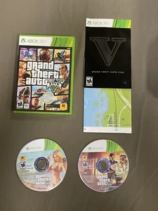 Grand Theft Auto V 5 Microsoft Xbox 360 2013 CIB Complete w Map - Picture 1 of 7