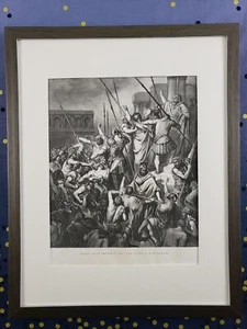 Gustave Doré Engraving Art | Ultra Rare 1st Ed. 1866 | Paul Rescued from Masses - Picture 1 of 12
