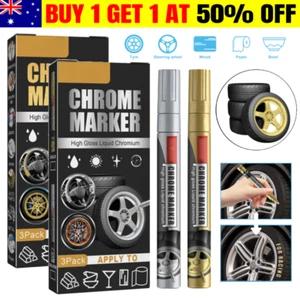 DIY Metallic Liquid Chrome Mirror Finish Paint Pen Waterproof Art Marker - Picture 1 of 11