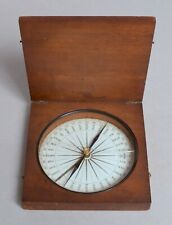 AN EXCELLENT ANTIQUE 19THC MAHOGANY CASED COMPASS 