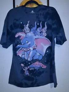 Walt Disney World Dumbo Tie Dye T-Shirt Top Tee Disneyland Blau Small Oversized - Bild 1 von 5
