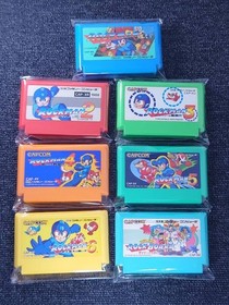 Mega Man Rockman 1 2 3 4 5 6 Rock Board Lot of 7 Nintendo Famicom Cartridge