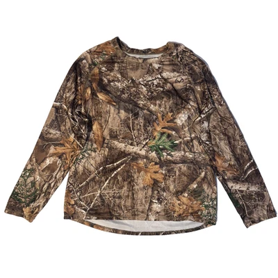 Realtree Hunting Camo Lightweight Performance Long Sleeve Tee  XL 100% Polyester - Image 1 of 4