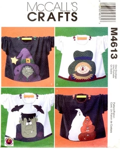 Halloween Sweatshirt APPLIQUES McCall's 4613 UNCUT Sewing Pattern ©2004 M4613 - Picture 1 of 2