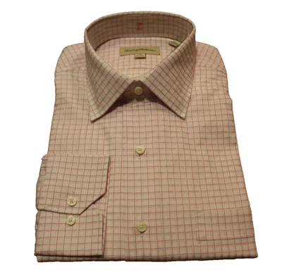 New Tommy Bahama Mens Long Sleeve Dress Shirt 16 32-33 Pink Checker 486131 - Image 1 of 4
