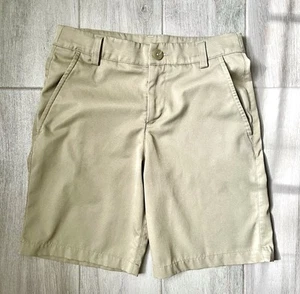 Under Armour Youth Boys Size YMD 10-12 Golf Chino Shorts Tan Beige Khaki - Picture 1 of 7