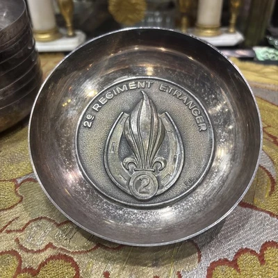 ancienne coupe militaire augis marine metal argenté 2e regiment etranger legion - Photo 1/2