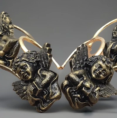 Anéis de cortina de chá de bebê ângulo querubim 12 peças - Imagem 1 de 4