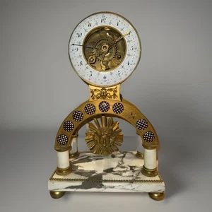 Rare Antique 18th Century French Portico Calendar Mantel Clock- Renacle Sotiau - Picture 1 of 10