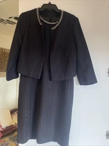 wunderschönes 2 teiliges schwarzes Kleid und Blazer Set Gr. 8P - Bild 1 von 9