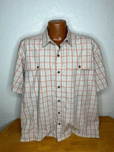 Men's Patagonia Hiking S/S Button Down Shirt Extra Large XL Cotton Poly -- Plaid - Picture 1 of 5