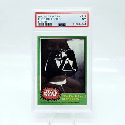 1977 Topps Star Wars #217 PSA 7 Dark Lord of the Sith Darth Vader - Image 1 of 2