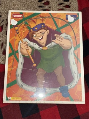 Vtg Playskool Disney's Hunchback of Notre Dame Wood Covered Puzzle 8 Pieces - Image 1 of 3