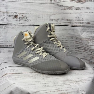 Adidas FU8168 Mat Wizard 4 Gray Wrestling High Shoes Mens 12 - Picture 1 of 14