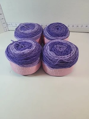 Premier Sweet Roll Yarn (4) 5oz cakes in Grape Swirl 245 yds Each - Image 1 of 4