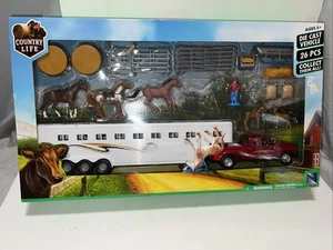 Country Life Due Gussfahrzeug 26 Teile Pferde LKW Country Reitsport NEU - Bild 1 von 9