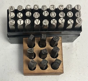 Vintage Steel Stamps Punches Letters And Numbers Eclipse & Young Bros 3/16” - Picture 1 of 6