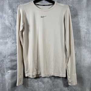 Nike Shirt Damen Large Infinite Langarm Running Center Swoosh hellbraun - Bild 1 von 11