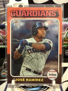 JOSE RAMIREZ /999 2024 Topps Heritage CHROME #183 GUARDIANS JW 13A - Foto 1 di 2