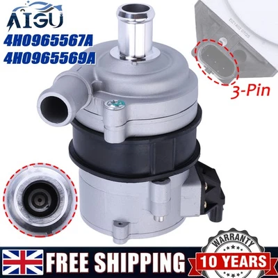 Auxiliary Additional Electric Coolant Water Pump for Audi A4 A5 A6 A7 A8 Q5 Q7 - Image 1 of 4