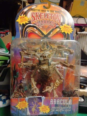 Vintage 1990s Playmates Skeleton Warriors Aracula Action Figure Sealed Cover