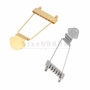 Guitar Trapeze Tailpiece Bridge For Vintage Archtop 6 String Bass Parts - Picture 1 of 8