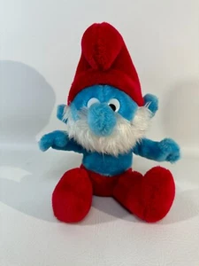 Vintage 1979 Peyo Wallace & Barrie Co - 10” Plush doll Papa Smurf - Picture 1 of 8