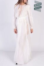 RRP€4529 ZUHAIR MURAD Wedding Gown FR42 US12 UK14 XL Silk Blend Lace Waist Tie