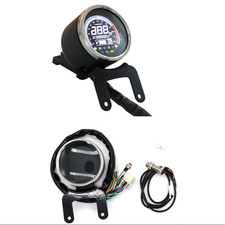 Motorcycle LCD Digital Odometer Speedometer 12000RPM Tachometer Gauge MPH KM/H