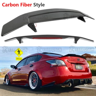 ABS 52" Rear Trunk Spoiler Wing Lip w/Brake Lights For Nissan Maxima 2009-2015 - Image 1 of 4