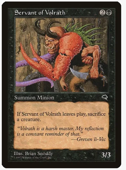 Servant of Volrath Vintage Magic the Gathering  (x4) PLAYSET MtG Tempest - Image 1 of 1