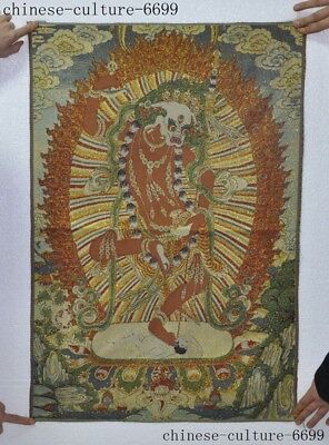 Tibet Buddhism Cloth Mahakala Dakini Vajravarahi Buddha Statue Thangkas Tangka • 21.58$