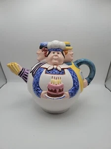 ADORABLE Department 56 Three Men in a Tub Nesting Teapot With Lid 2Pc Set - Picture 1 of 9