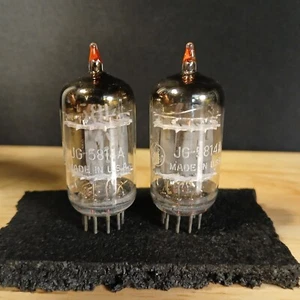 Matched Pair GE JG 5814A RED TIP Premium Tubes TESTED at 80/95 92/92 min 55/55 - Picture 1 of 3