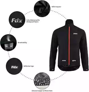 Herren Wasserdicht Fahrrad Regen Jacke Atmungsaktiv Leicht Wandern Laufen Mantel - Bild 1 von 15