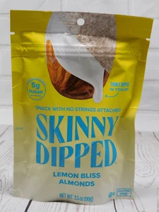 SKINNY DIPPED Lemon Bliss Almonds Thinly Dipped in Yogurt 3.5oz BEST BY 08/19/25 - Picture 1 of 3