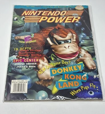 Nintendo Power Magazine Volume 74 Donkey Kong Land, Poster And Earthbound Insert - Image 1 of 4