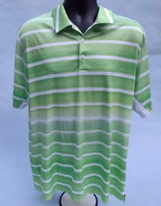 Adidas Golf Climacool Polo Shirt Men's XL Short Sleeve Green White Stripe - Bild 1 von 4