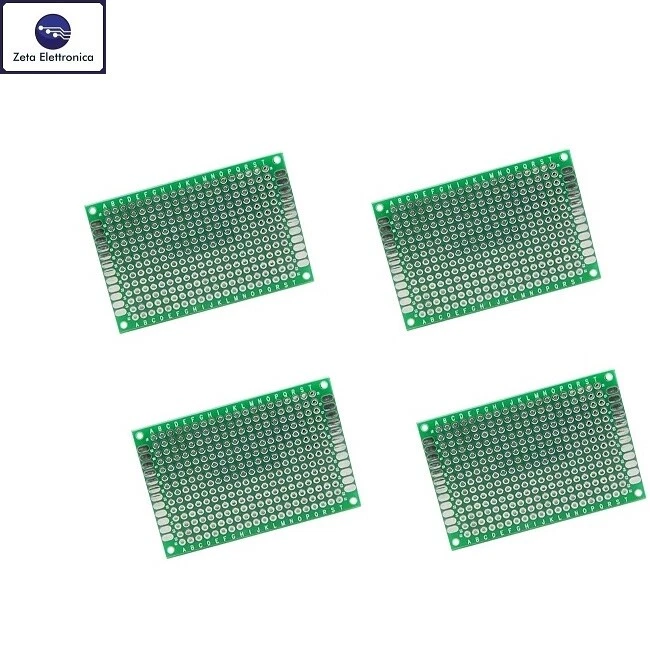 4PZ BASETTA MILLEFORI SCHEDA SPERIMENTALE PIASTRA PCB DOPPIAFACCIA VETRONITE 4x6 - Imagen 1 de 1