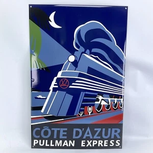 Côte D`Azur Pullmann Epress Emailschild Zug Schild 70x46 cm - Picture 1 of 5