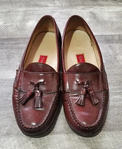 Cole Haan Kiltie Tassel Brown Leather Slip-On Loafers Shoes Men's 9.5 E  - Picture 1 of 7