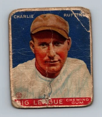 1933 Goudey #56 Charlie Red Ruffing LOW GRADE Vintage Baseball Card - Image 1 of 2