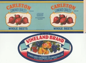 VINTAGE VINELAND LINCOLN ST CATHARINES KANADA EINMACHEN ETIKETTEN - Bild 1 von 1