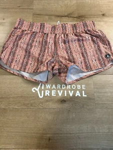 WOMENS VOLCOM Patterned SHORT Sz L Orange and black - Picture 1 of 11