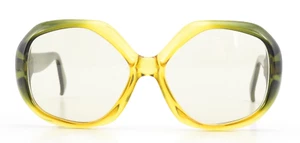 Optyl Vintage 70s Women's Sunglasses K01 Butterfly Green Lightweight Tinted - Picture 1 of 10