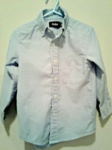 Parker Boys Size 4 Light Blue Long Sleeve Button Up School Uniform Shirt - Picture 1 of 4